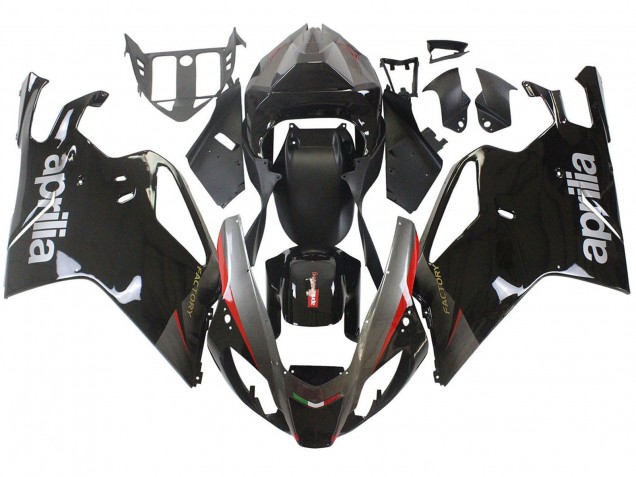 Glossy Black Grey Red 2003-2006 Aprilia RSV1000 Motorcycle Fairings