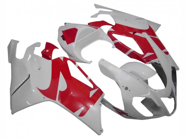 White Red 2003-2006 Aprilia RSV1000 Motorcycle Fairings