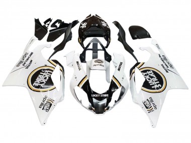 White Black Lucky Strike Motul Michelin 2003-2006 Aprilia RSV1000 Motorcycle Fairings