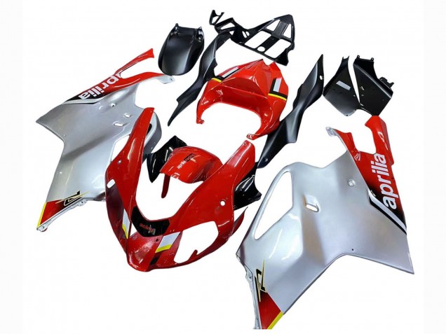 White Red Black 2003-2006 Aprilia RSV1000 Motorcycle Fairings