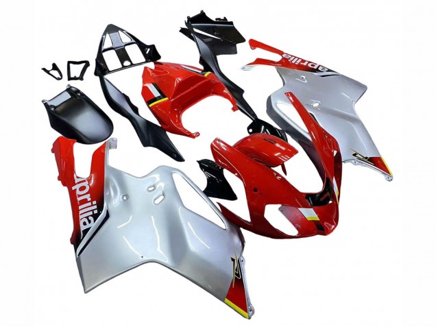 White Red Black 2003-2006 Aprilia RSV1000 Motorcycle Fairings