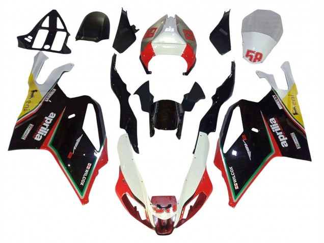 White Black Red Yellow 58 2003-2006 Aprilia RSV1000 Motorcycle Fairings