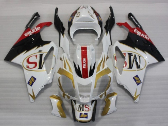 White Gold Red Black 2003-2006 Aprilia RSV1000 Motorcycle Fairings