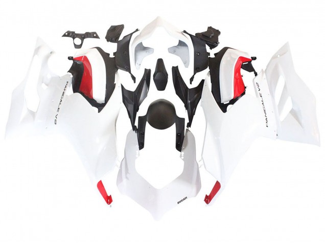 White Red Matte Black 2020-2024 Ducati Panigale V2 Motorcycle Fairings