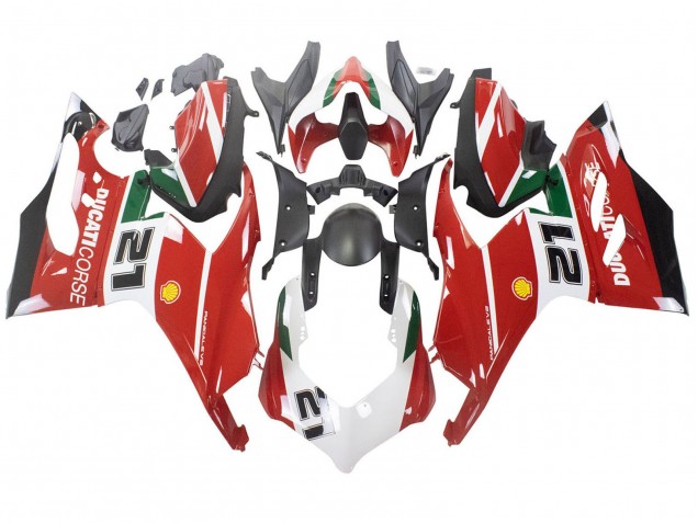 White Red Green Matte Black Corse 21 2020-2024 Ducati Panigale V2 Motorcycle Fairings