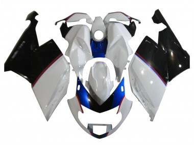 White Blue Glossy Black 2005-2010 BMW K1200S Motorcycle Fairings