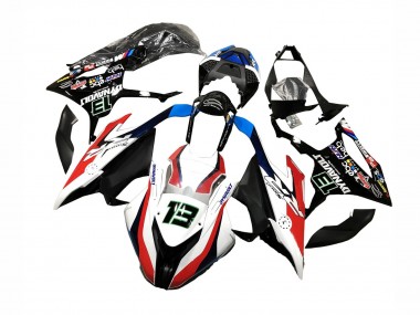 Black White Red 13 2019-2022 BMW S1000RR Motorcycle Fairings