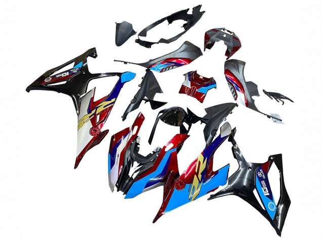 White Blue Red Black 2019-2022 BMW S1000RR Motorcycle Fairing