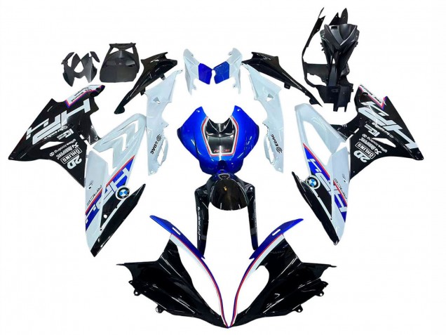 White Blue Glossy Black 2017-2018 BMW S1000RR Motorcycle Fairing