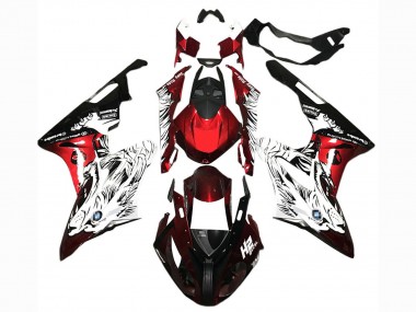 White Red Black 2017-2018 BMW S1000RR Motorcycle Fairings