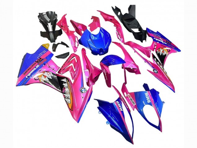 Pink Blue Yellow Shark 2017-2018 BMW S1000RR Motorcycle Fairings
