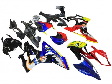 Red Blue Yellow Shark 2009-2014 BMW S1000RR Motorcycle Fairings