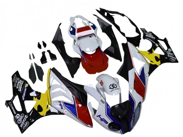 White Red Yellow Black Castrol 2009-2014 BMW S1000RR Motorcycle Fairings
