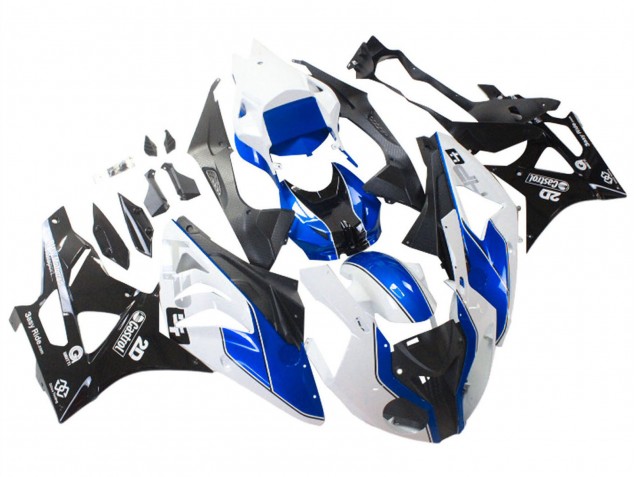 White Blue Glossy Black Castrol 2009-2014 BMW S1000RR Motorcycle Fairings