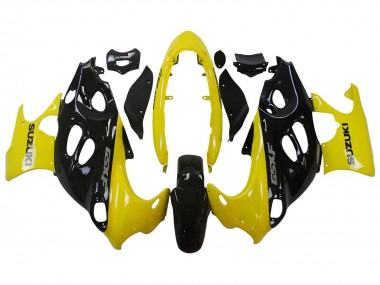Glossy Black Yellow 2004-2006 Suzuki GSX600F/GSX750F Motorcycle Fairings