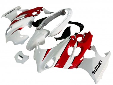 White Red 2004-2006 Suzuki GSX600F/GSX750F Motorcycle Fairings