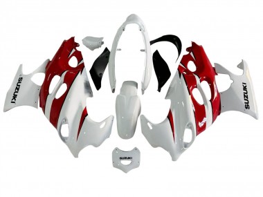 White Red 2004-2006 Suzuki GSX600F/GSX750F Motorcycle Fairings