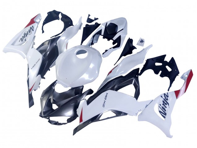 Pearl White Black Red 2023-2025 Kawasaki ZX6R Motorcycle Fairings