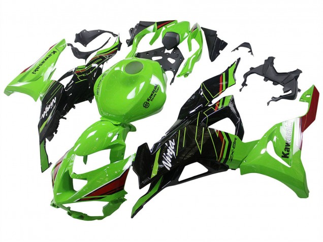 Green Black 2023-2025 Kawasaki ZX6R Motorcycle Fairings
