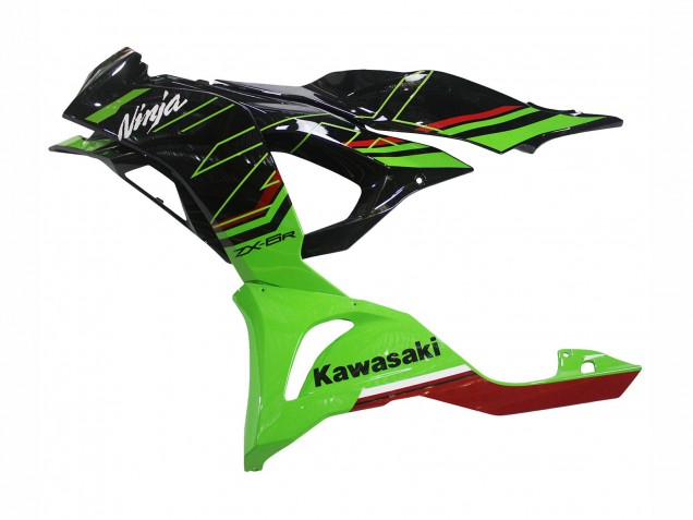Green Black 2023-2025 Kawasaki ZX6R Motorcycle Fairings