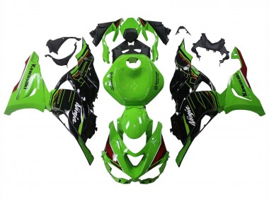 Green Black 2023-2025 Kawasaki ZX6R Motorcycle Fairings