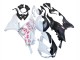 Black White with Flower 2023-2025 Kawasaki ZX6R Motorcycle Fairings