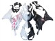 Black White with Flower 2023-2025 Kawasaki ZX6R Motorcycle Fairings