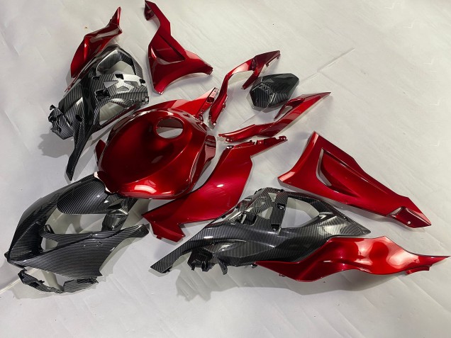 Red Carbon Fiber 2023-2025 Kawasaki ZX6R Motorcycle Fairings