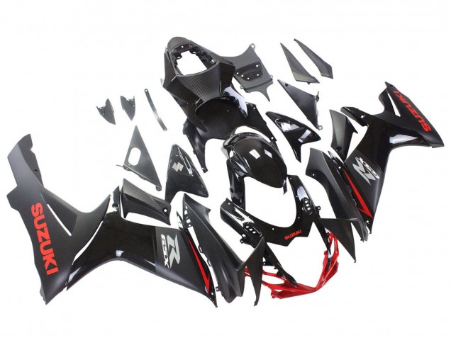 Black Grey Red Line 2011-2024 Suzuki GSXR 600 / GSXR 750 Motorcycle Fairings