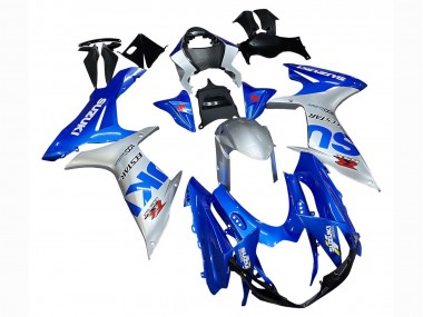 Blue Silver Ecstar 2011-2024 Suzuki GSXR 600 / GSXR 750 Motorcycle Fairings