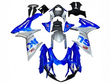 Blue Silver Ecstar 2011-2024 Suzuki GSXR 600 / GSXR 750 Motorcycle Fairings