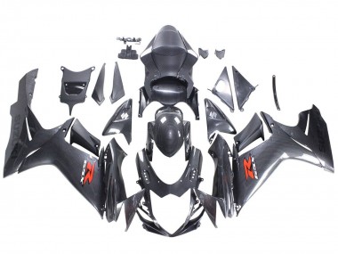 Black Carbon Fiber Red 2011-2024 Suzuki GSXR 600 / GSXR 750 Motorcycle Fairings