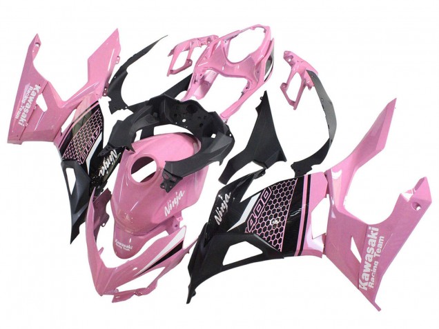 Pink Matte Black Honeycomb 2018-2024 Kawasaki Ninja 400 Motorcycle Fairings