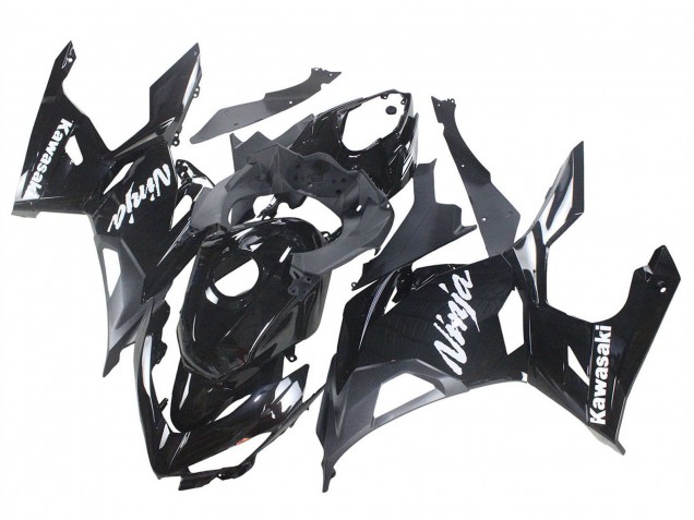 Glossy Black Matte Black White Decals 2018-2024 Kawasaki Ninja 400 Motorcycle Fairings
