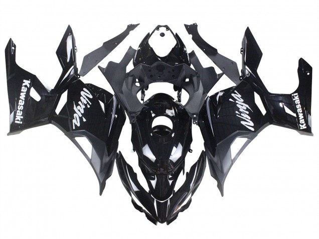 Glossy Black Matte Black White Decals 2018-2024 Kawasaki Ninja 400 Motorcycle Fairings