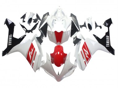 White Red Black 2007-2008 Yamaha YZF 1000 R1 Motorcycle Fairing