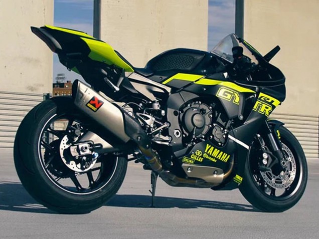 Glossy Black Fluorescent Yellow 2020-2025 Yamaha YZF 1000 R1 Motorcycle Fairings