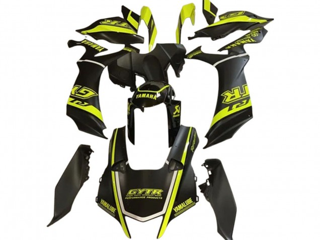 Glossy Black Fluorescent Yellow 2020-2025 Yamaha YZF 1000 R1 Motorcycle Fairings