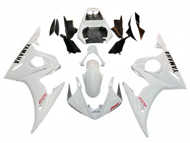 White 2006-2009 Yamaha YZF R6S Motorcycle Fairing Kits