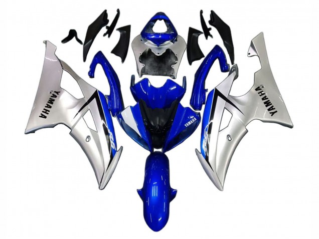 Silver Blue 2008-2016 Yamaha YZF 600 R6 Motorcycle Fairings