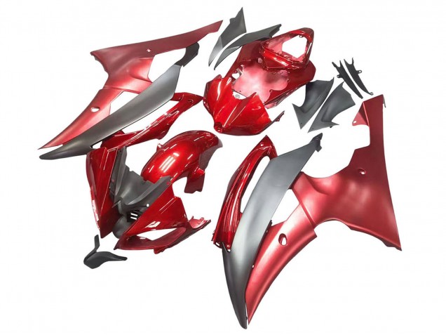 Red Grey 2008-2016 Yamaha YZF 600 R6 Motorcycle Fairings
