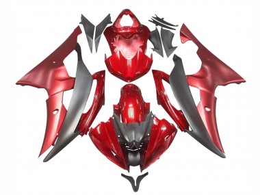Red Grey 2008-2016 Yamaha YZF 600 R6 Motorcycle Fairings