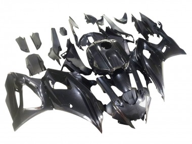Black Carbon Fiber Carbon Fiber 2021-2024 Yamaha YZF R7 Motorcycle Fairings
