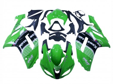 Green Black Ninja 2007-2008 Kawasaki ZX6R Motorcycle Fairings
