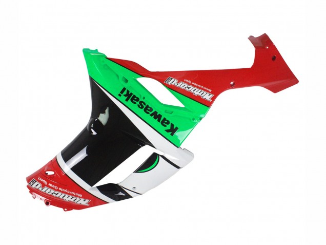 Green Red 2007-2008 Kawasaki ZX6R Motorcycle Fairings