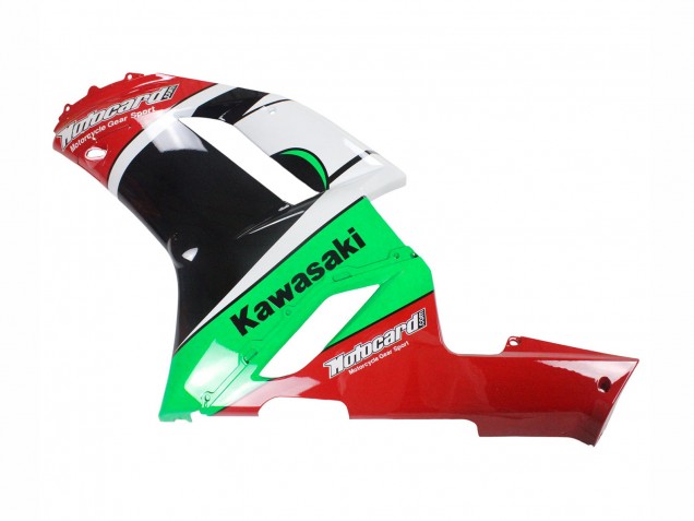 Green Red 2007-2008 Kawasaki ZX6R Motorcycle Fairings