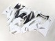 White Black Ninja 2009-2012 Kawasaki ZX6R Motorcycle Fairings