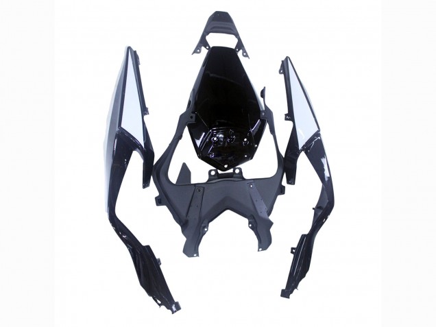 Glossy Black White 2019-2022 Kawasaki ZX6R Motorcycle Fairings