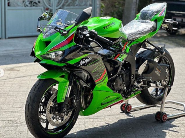 Green Glossy Black Red 2019-2022 Kawasaki ZX6R Motorcycle Fairings