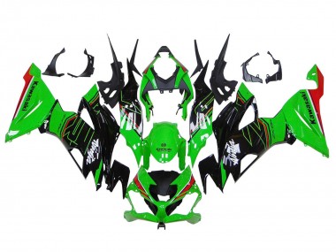 Green Glossy Black Red 2019-2022 Kawasaki ZX6R Motorcycle Fairings